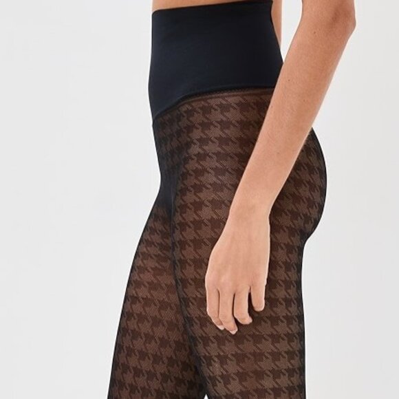 #1494 Commando Houndstooth Pattern Tights - Picture 3 of 4